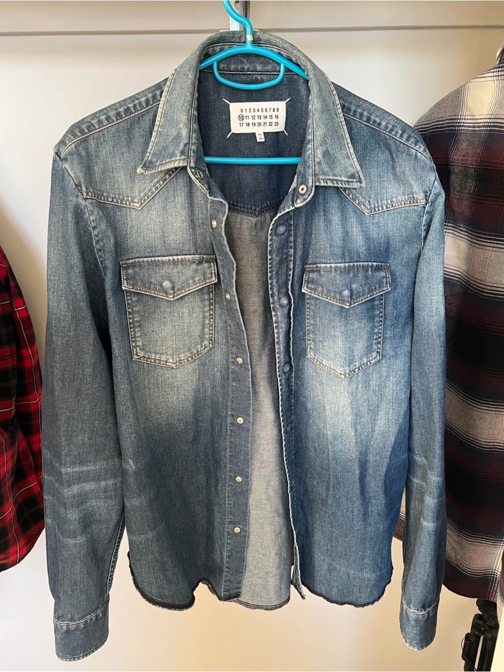 Maison Martin Margiela Light Blue Denim Shirt Jacket